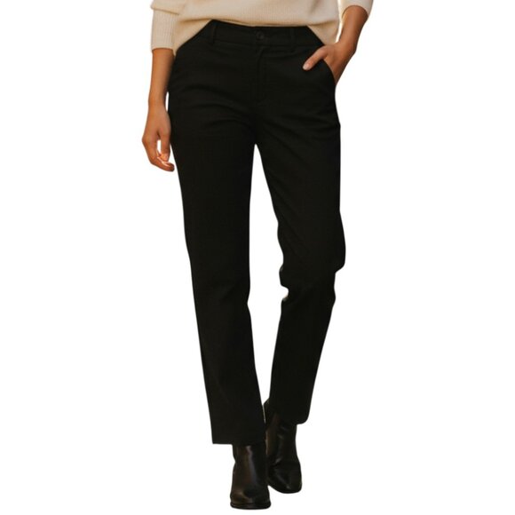 ANN TAYLOR Signature Black Wide Leg Slacks - Size 6 - Picture 1 of 9